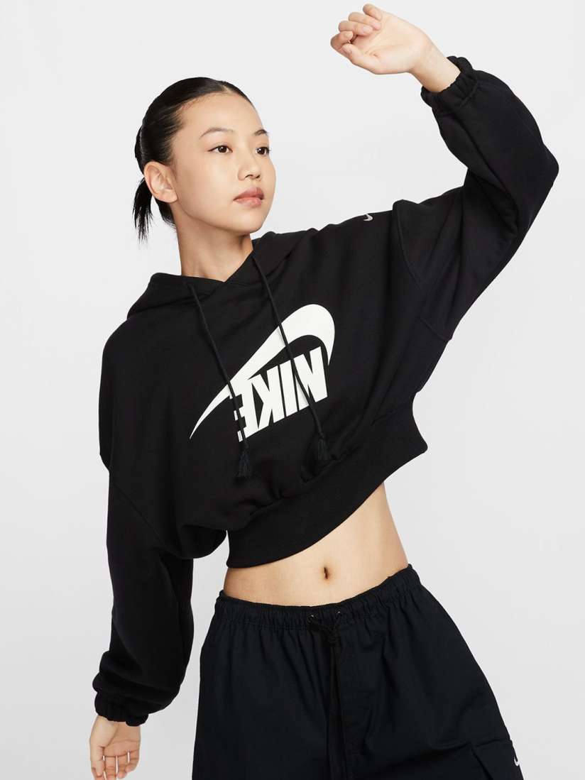 Buy Nike Sportswear Women s Oversized Cropped French Terry Pullover Hoodie Jackets for Women 31217423 Myntra