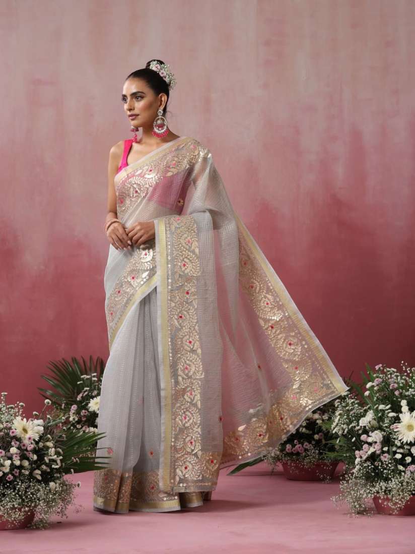 Gota patti saree myntra 2025