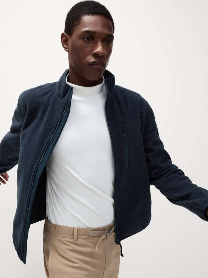 Buy Marks Spencer Men Mock Collar Solid Casual Open Front Jacket Jackets for Men 31224582 Myntra