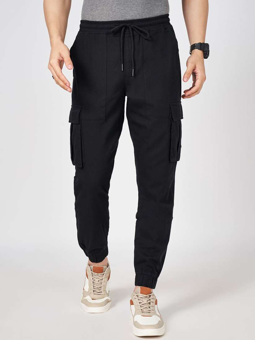 Buy People Men Cotton Joggers Casual Trousers Trousers for Men 31241280 Myntra