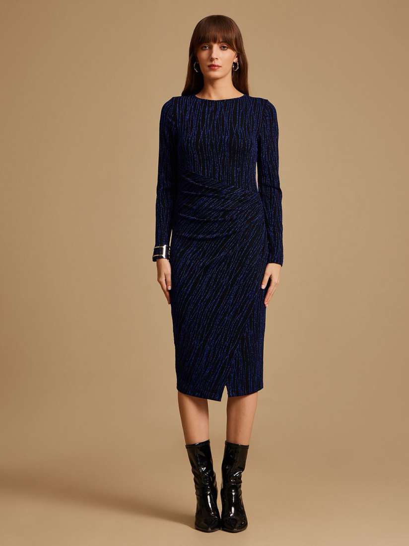 Buy Kazo Satin Women Bodycon Solid Textured Midi Dress Dresses for Women 31237241 Myntra