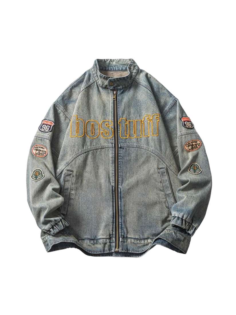 Buy StyleCast Men Mandarin Collar Washed Self Design Casual Denim Jacket Jackets for Men 31236383 Myntra