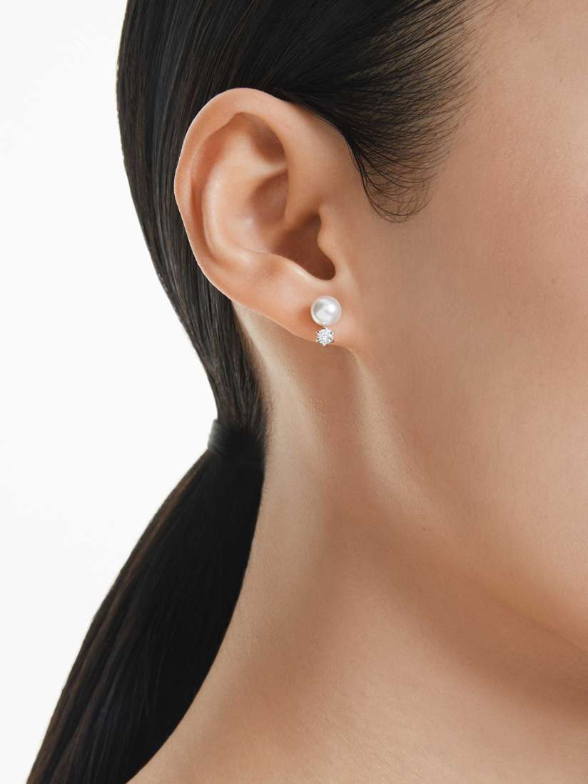 Buy SWAROVSKI Rhodium Plated Crystals Stone Studded Studs Earrings Earrings for Women 31220311 Myntra