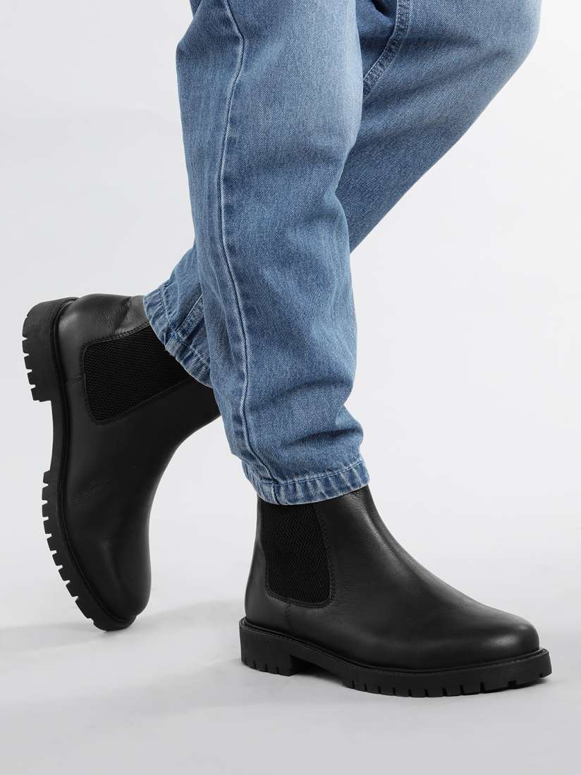 Buy Kenneth Cole Men Mid Top Leather Chelsea Boots Boots for Men 29753974 Myntra