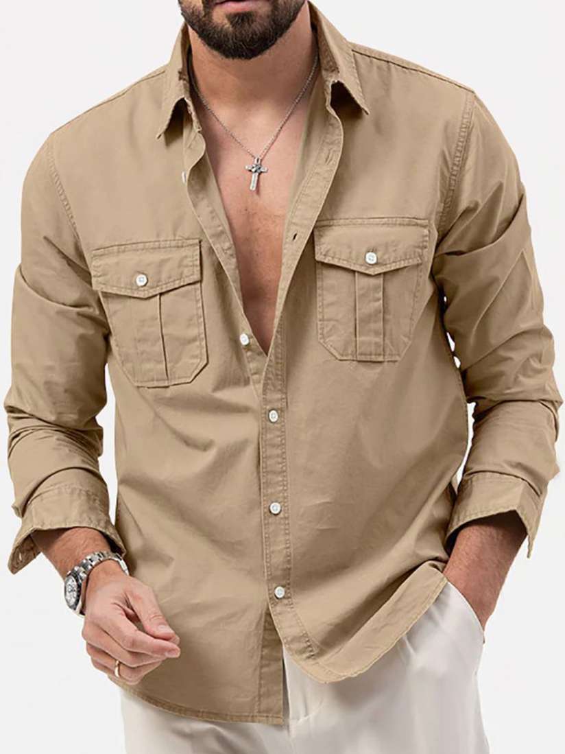 cornier Super180's WOOL SHIRTS MIDGRAY（Italian Casual