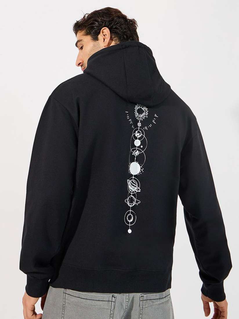 Black hoodie myntra on sale
