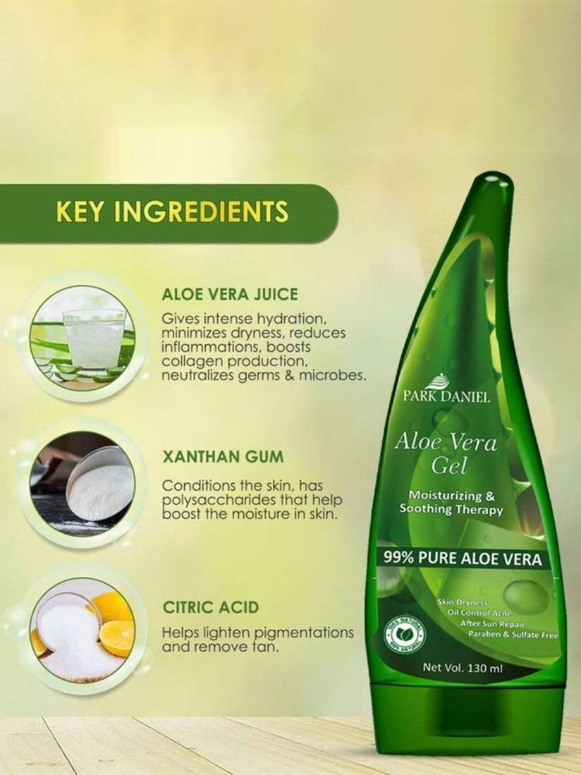 Buy Park Daniel Set Of 3 Aloe Vera Gel 130 ml With Rose Water 100 ml Lip Serum 30 ml Skin Care Combo for Unisex 31257144 Myntra