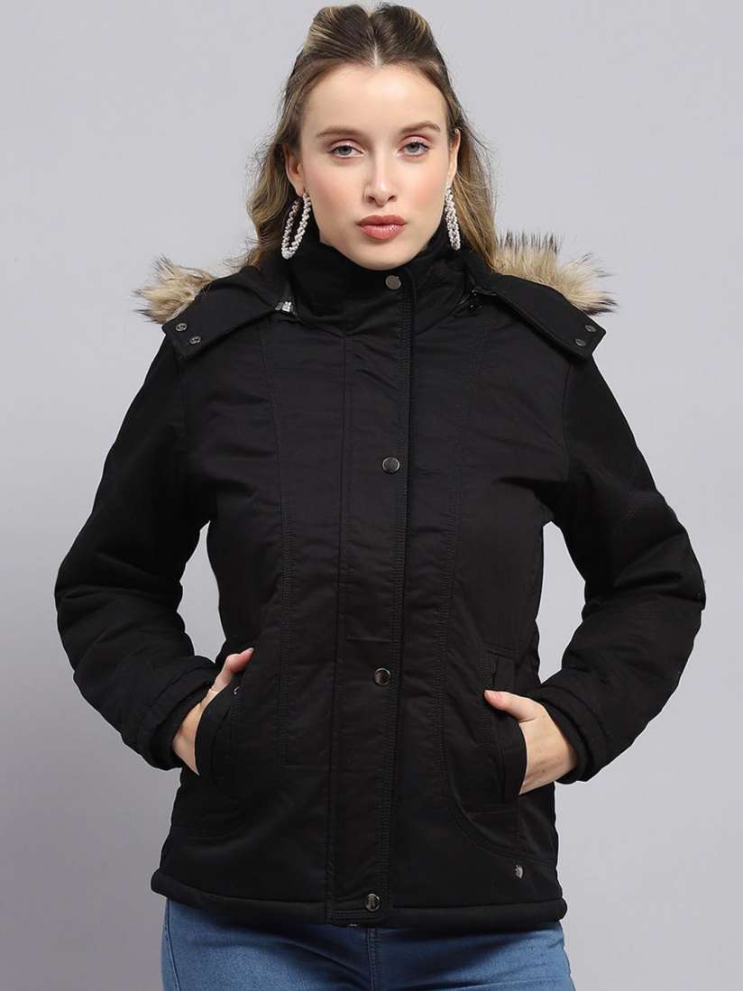 Buy Monte Carlo Women Hooded Solid Cotton Casual Parka Jacket Jackets for Women 31254338 Myntra