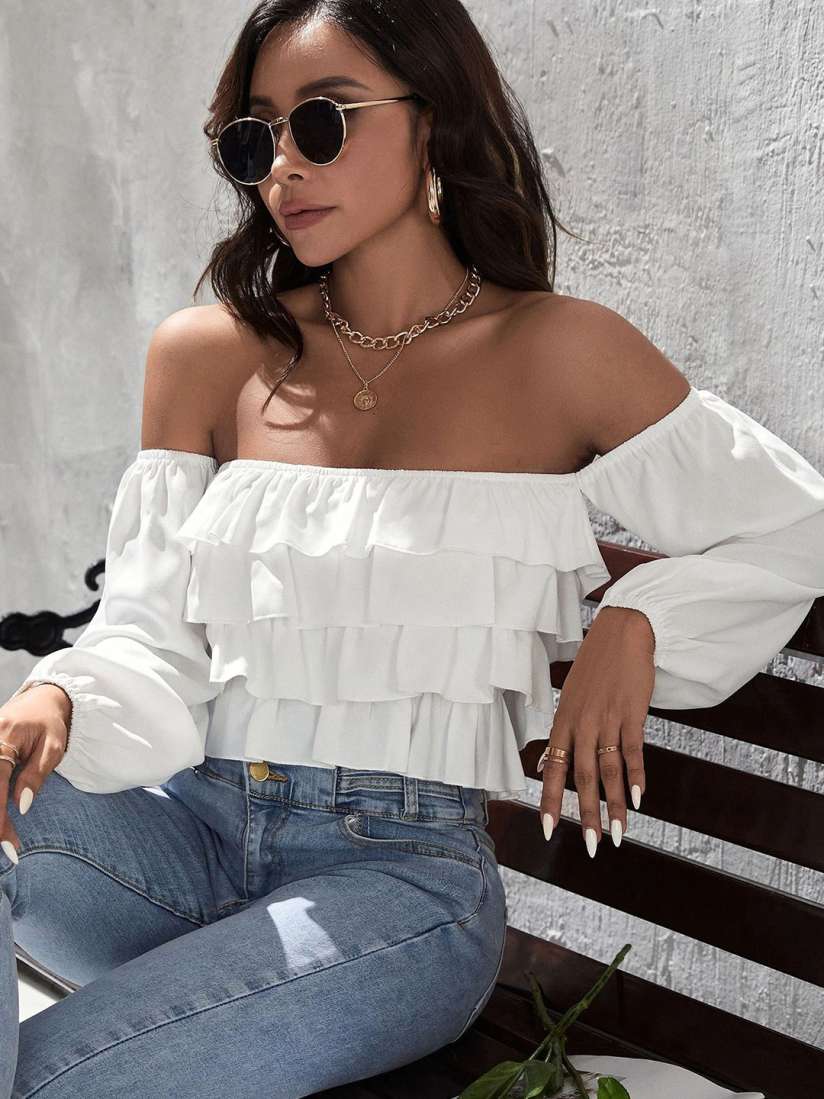 Buy Stylecast X Slyck Solid Off Shoulder Top Tops for Women 30897382 Myntra