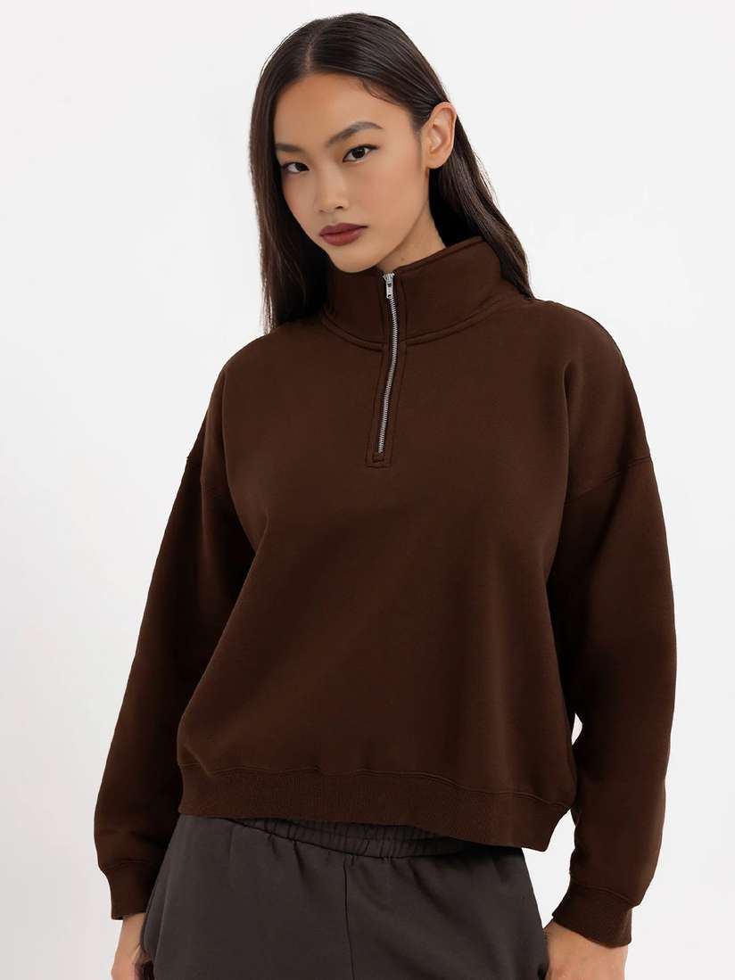 mischief monkey purple half zip sweatshirt