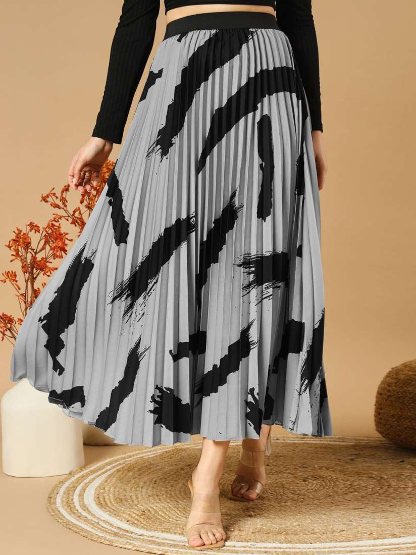 Buy ZWERLON Women Flared Slip On Maxi Skirt Skirts for Women 30884311 Myntra