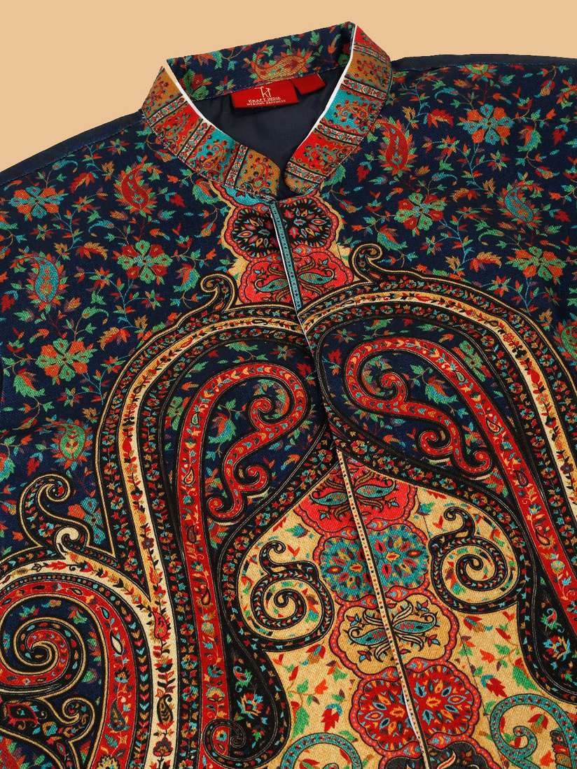 Buy KRAFT INDIA LUXE Men Paisley Kashmiri Printed Woven Buy KRAFT INDIA LUXE Men Paisley Kashmiri Printed Woven