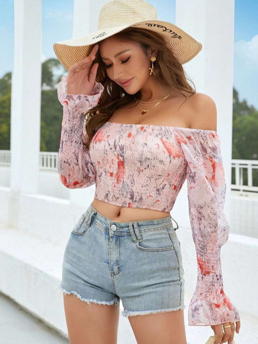 Buy Stylecast X Slyck Floral Printed Off Shoulder Top Tops for Women 30897450 Myntra