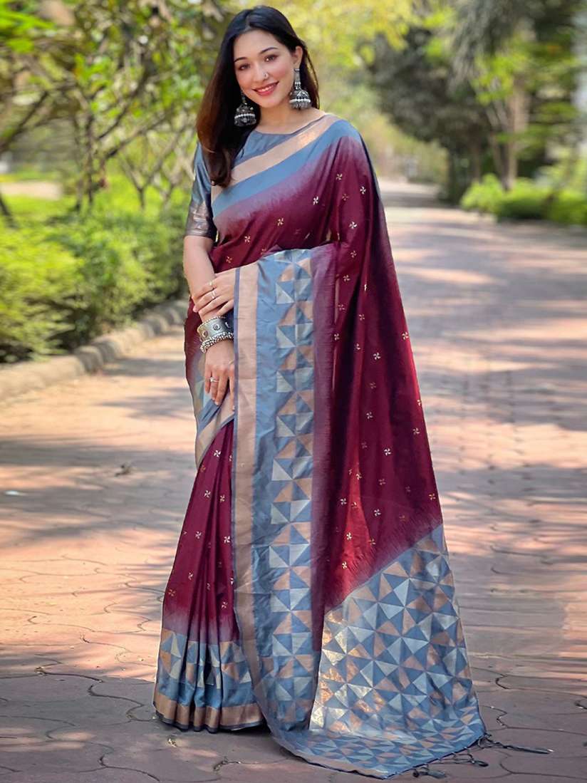 Buy Panzora Woven Design Zari Women s Soft Silk Banarasi Saree With Unstitched Blouse Piece Sarees for Women 30897125 Myntra