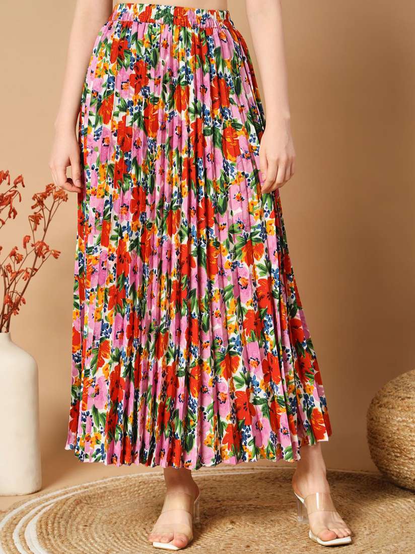 Maxi Skirt Pattern Elastic Waist Pleated Skirt Meadow Skirt Sewing