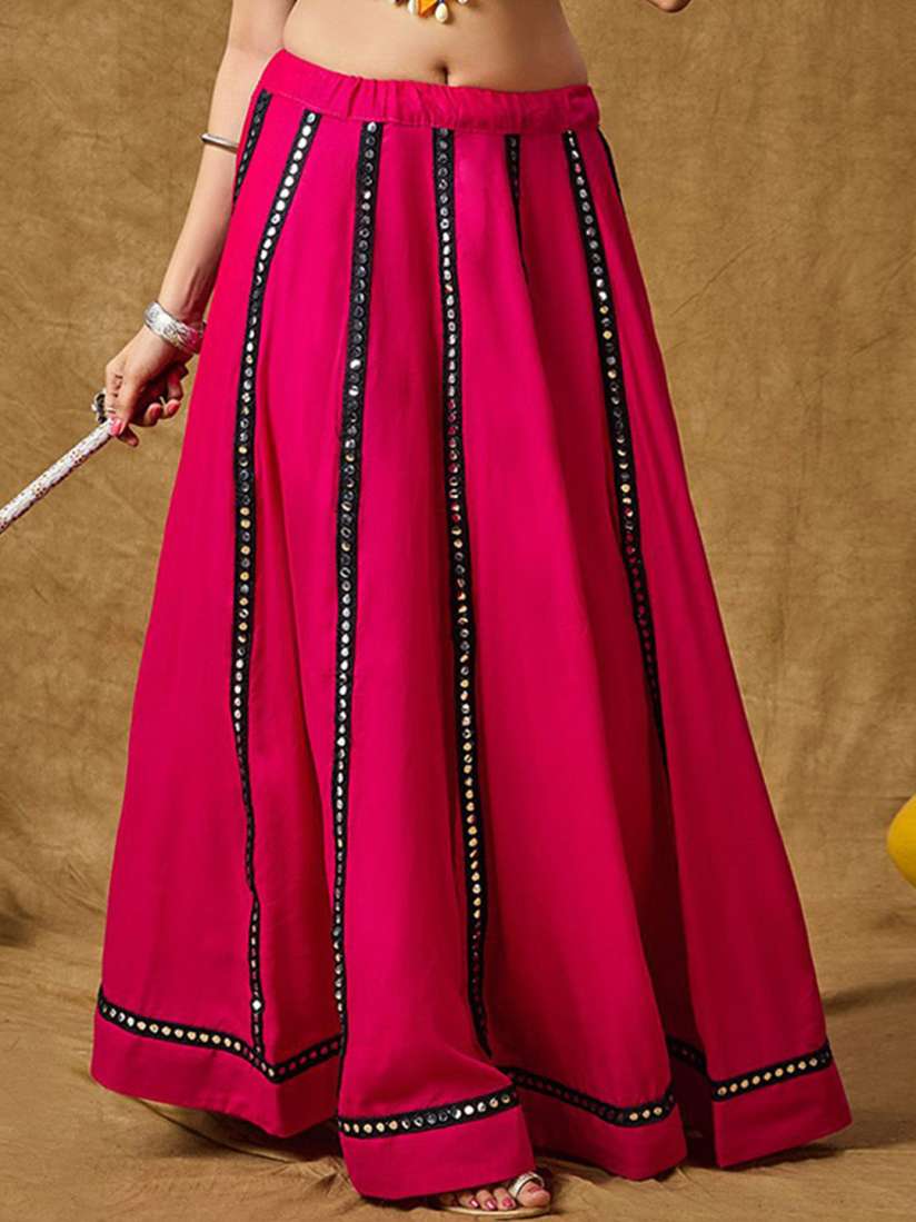 Buy SALWAR STUDIO Women Embellished Garba Flared Maxi Skirt Skirts for Women 30910146 Myntra
