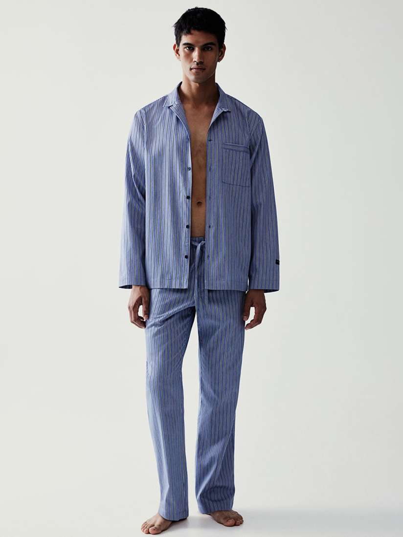 Buy H M Men Striped Relaxed Fit Pure Cotton Night Suit Night suits for Men 30905838 Myntra