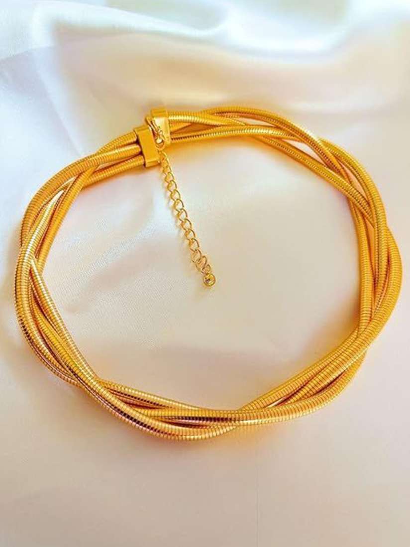 Buy DIVASTRI Stainless Steel Gold Plated Choker Necklace Necklace and Chains for Women 30954363 Myntra