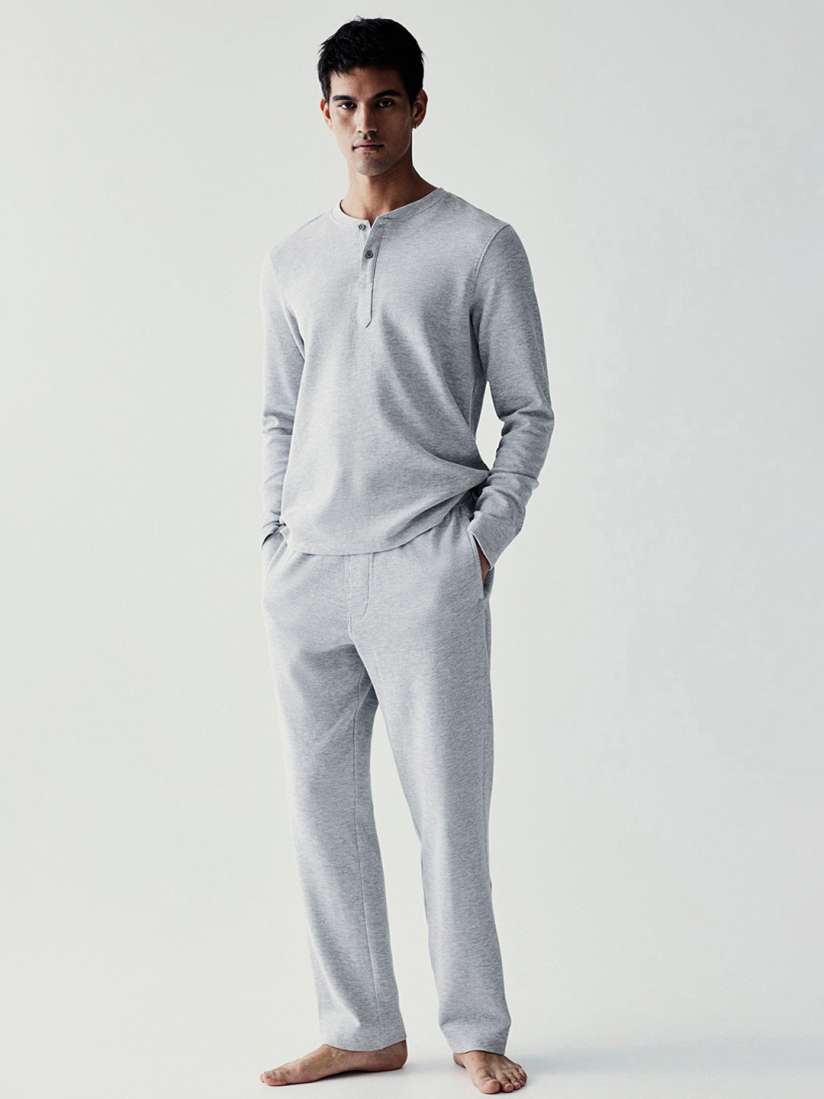 Buy H M Men Waffled Round Neck Night Suit Night suits for Men 30905835 Myntra