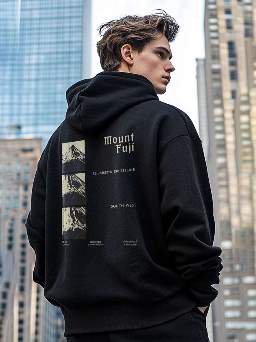 Buy NOBERO Men Oversized Printed Hooded Sweatshirt Sweatshirts for Men 30972627 Myntra