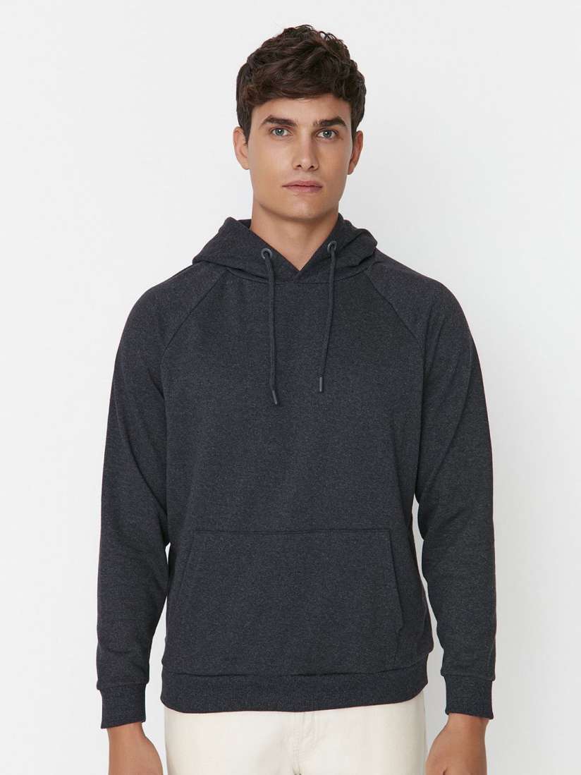 Buy Trendyol Men Solid Hood Pullover Sweatshirt Sweatshirts for Men 30951097 Myntra