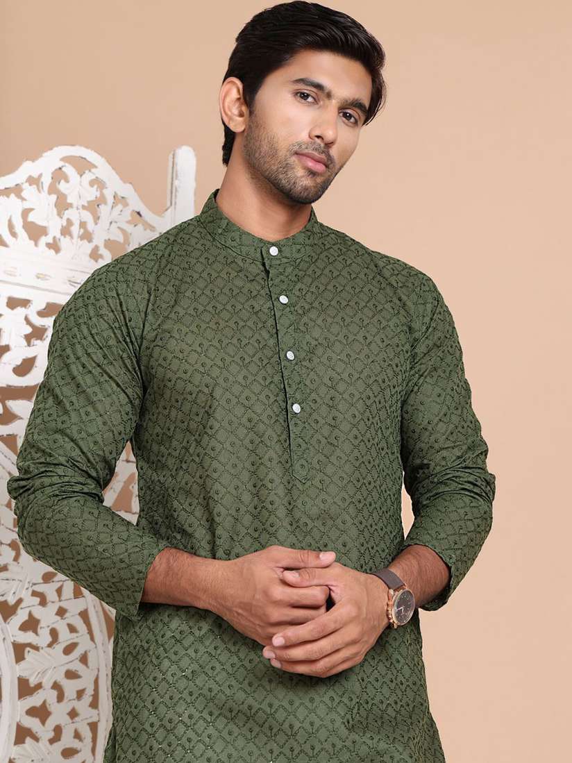 Buy Anouk Men Geometric Embroidered Chikankari Kurta Kurtas for Men 30987578 Myntra