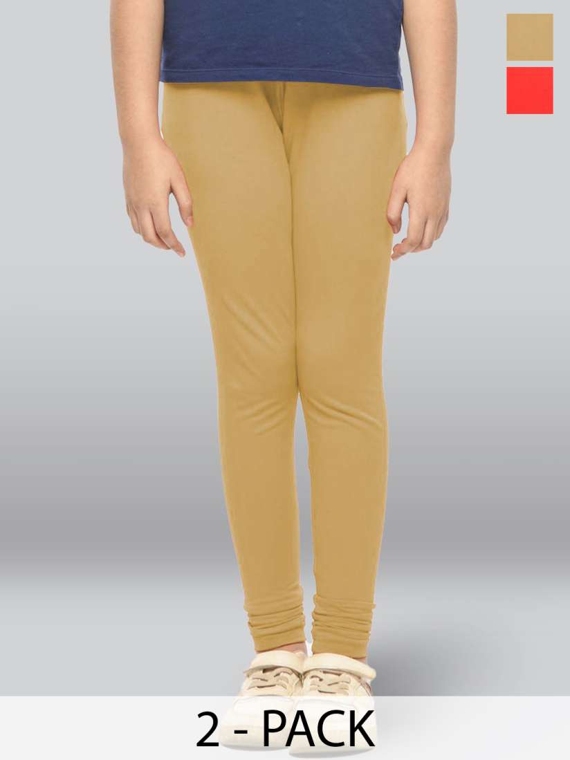 Buy LYRA Girls Pack Of 2 Cotton Ankle Length Leggings Leggings for Girls 30981819 Myntra