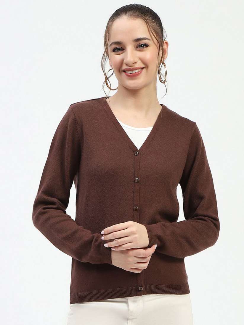 Buy Madame Women V Neck Cardigan Sweaters for Women 30958536 Myntra
