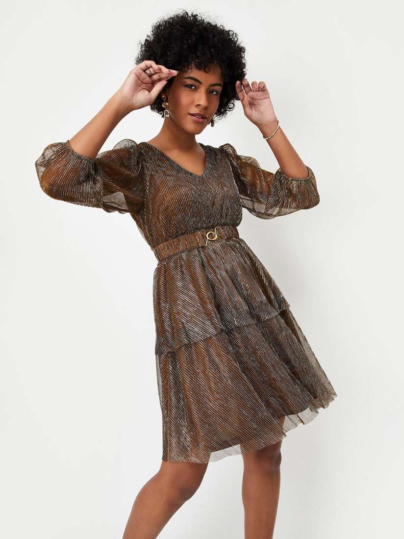 Buy Max x Kalki Women Shimmer Tiered Dress Dresses for Women 30996724 Myntra