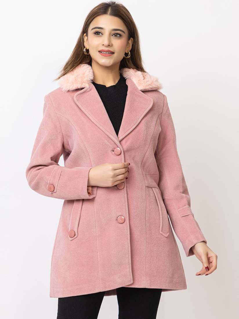 Buy Lady Leaf Winter Wear Tweed Led Flock Coat Coats for Women 30976313 Myntra