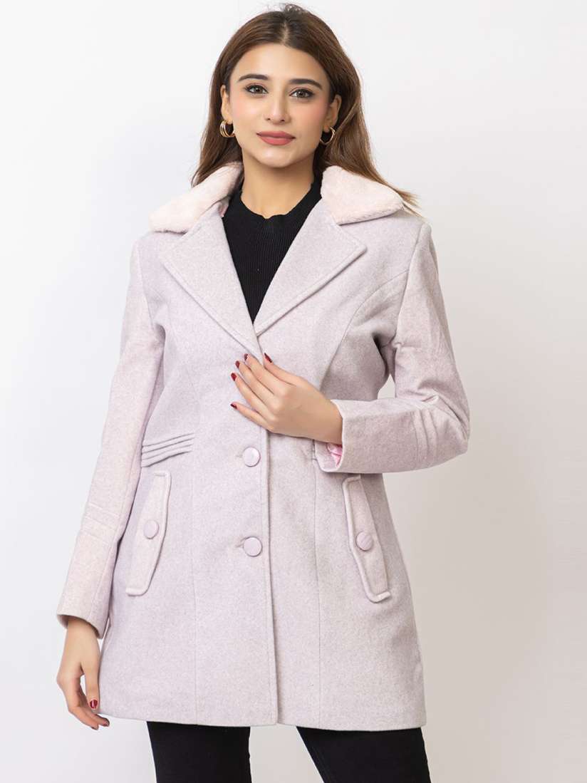 Buy Lady Leaf Winter Wear Tweed Led Flock Coat Coats for Women 30976319 Myntra
