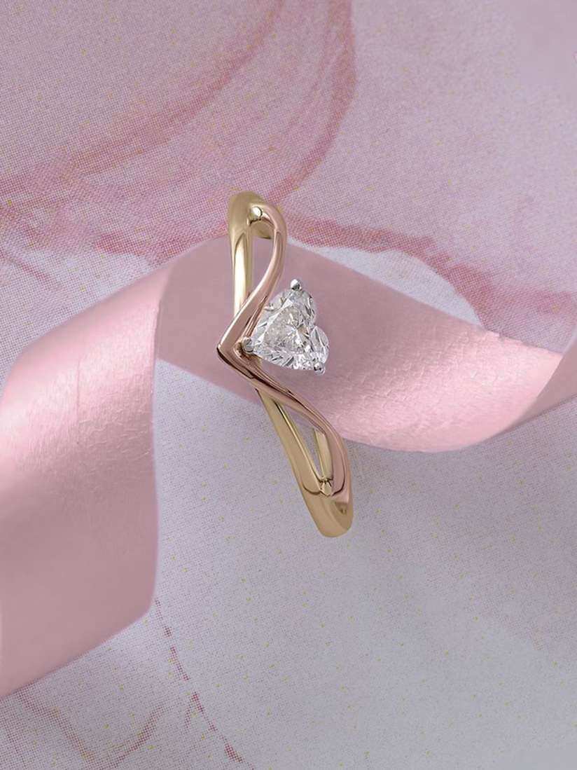 Buy Mia by Tanishq 14KT Gold Diamond Finger Ring Ring Gold for Women 30978353 Myntra