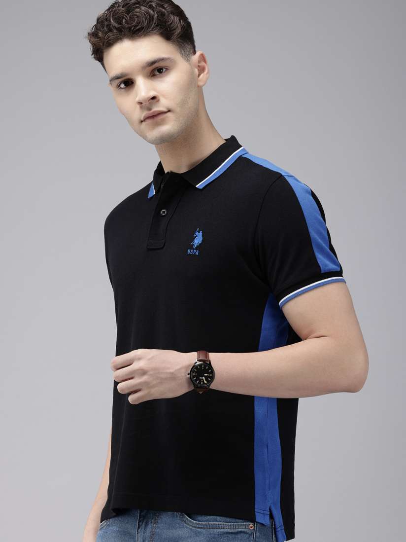 Buy U.S. Polo Assn. Polo Collar Pure Cotton Slim Fit T shirt Tshirts for Men 29337998 Myntra