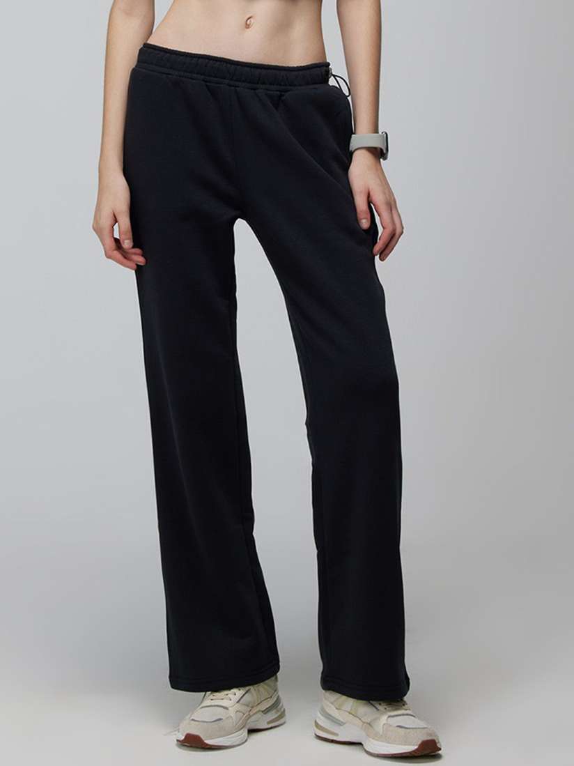 Buy CAVA Women Cotton Relaxed Fit Wide Leg Track Pants Track Pants for Women 31011625 Myntra