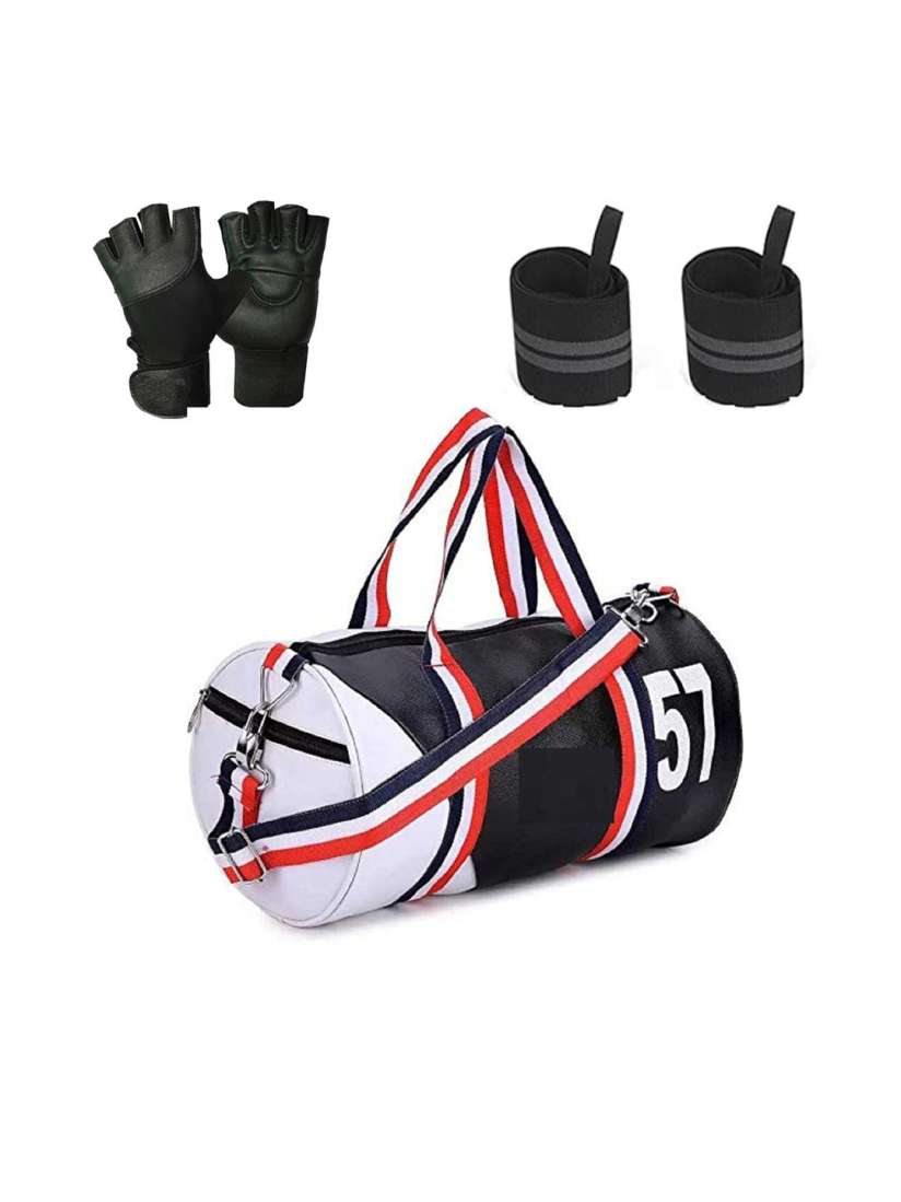 Buy GROUPERS Printed Medium Foldable Gym Duffel Bag With Gloves Wrist Band Duffel Bag for Unisex 30978542 Myntra