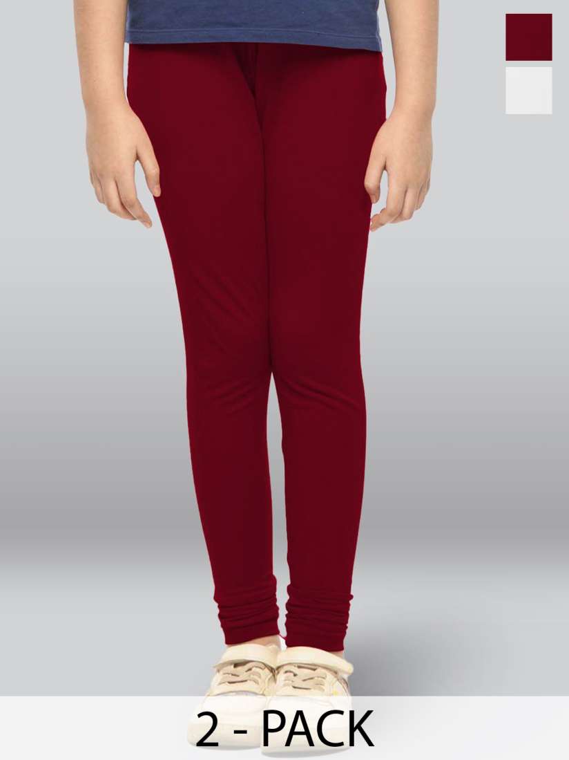 Buy LYRA Girls Pack Of 2 Cotton Ankle Length Leggings Leggings for Girls 30981812 Myntra