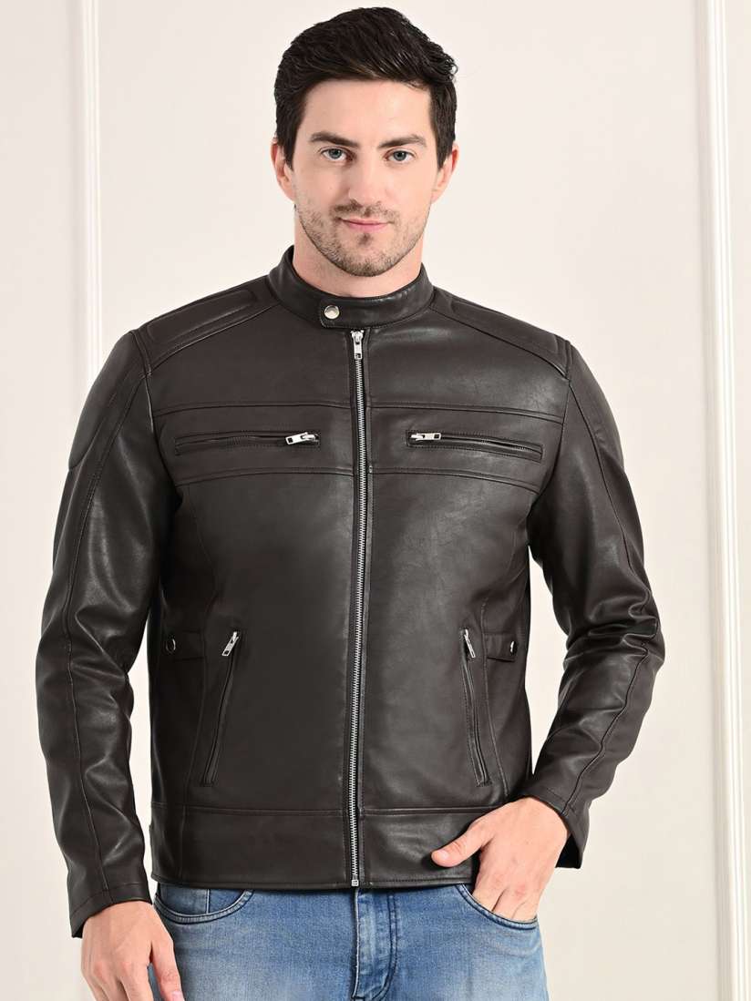 Mens lightweight biker jacket top