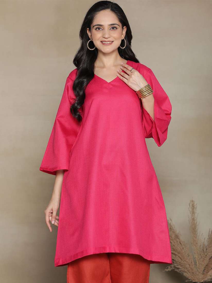 Buy LetsDressUp V Neck Pure Cotton Kurti Kurtis for Women 31007061 Myntra
