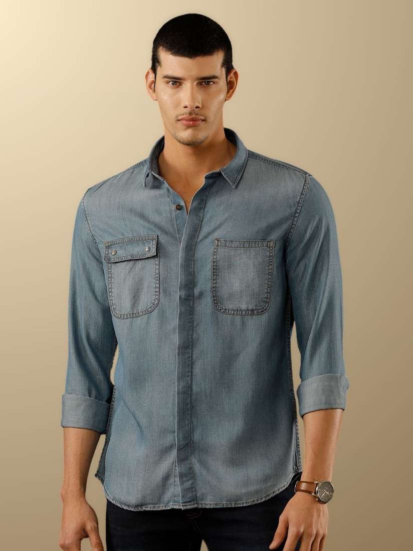 Denim shirt men india shop