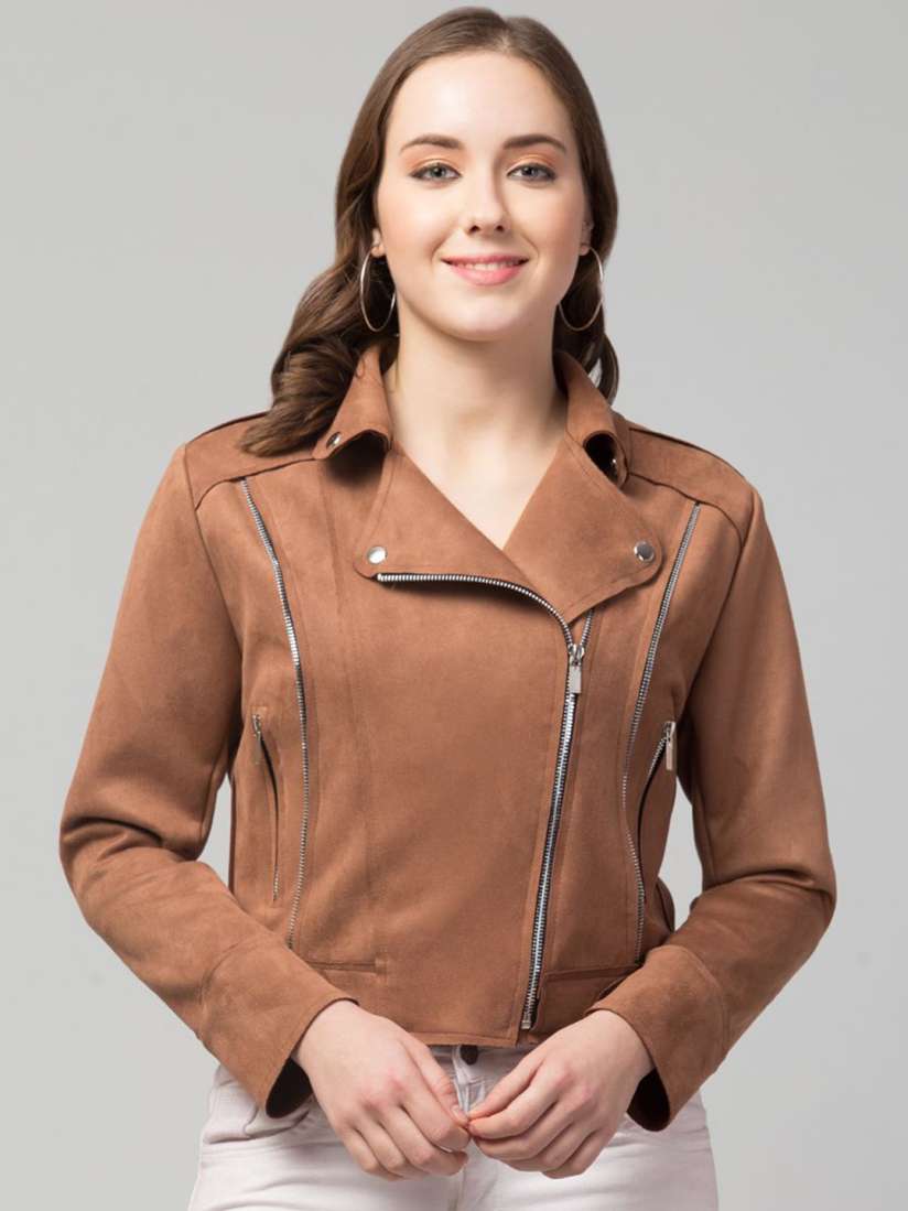 Buy GalaxyTrendz Women Suede Windcheater Crop Tailored Jacket Jackets for Women 30998774 Myntra