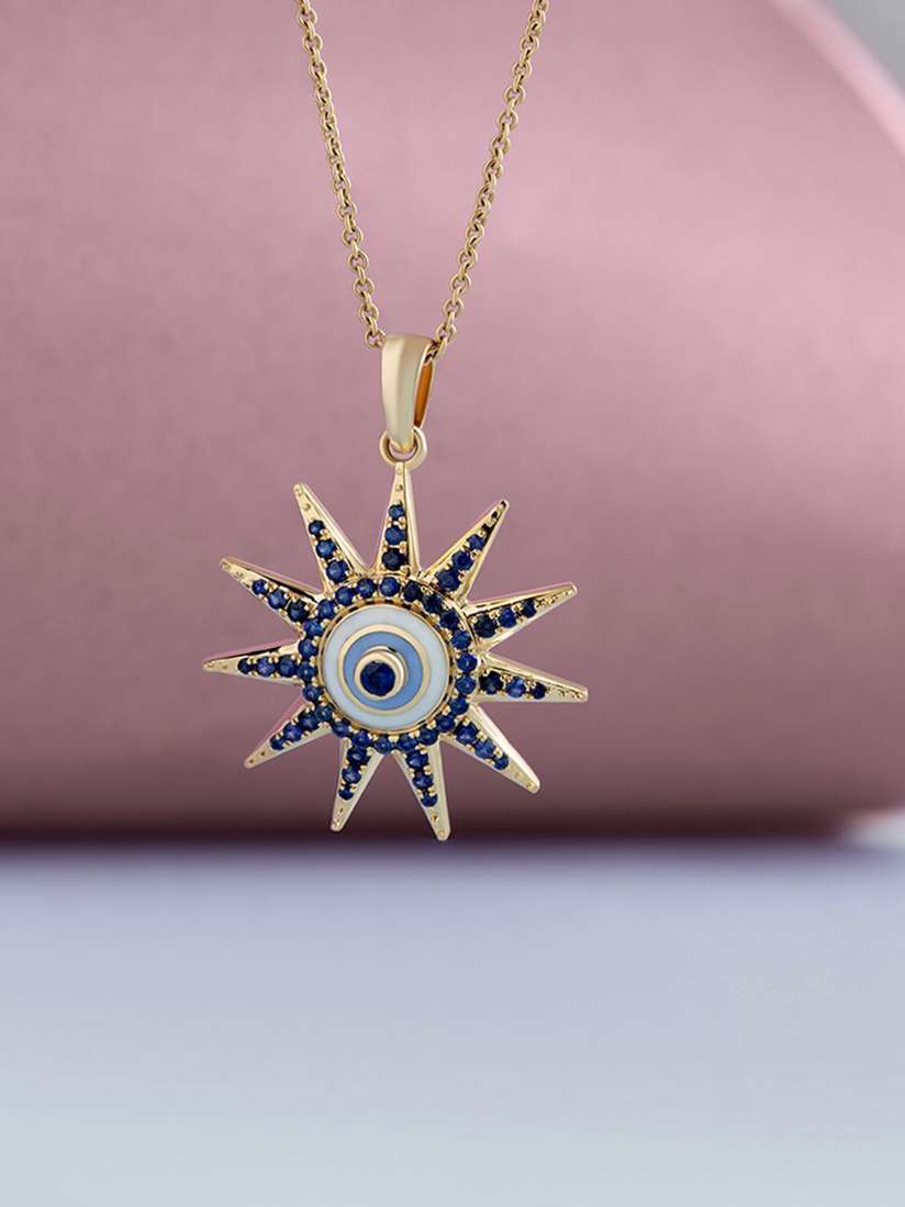 Buy Mia by Tanishq 14KT Gold Evil Eye Diamond Pendant With Chain 2.951g Pendant Diamond for Women 31005027 Myntra