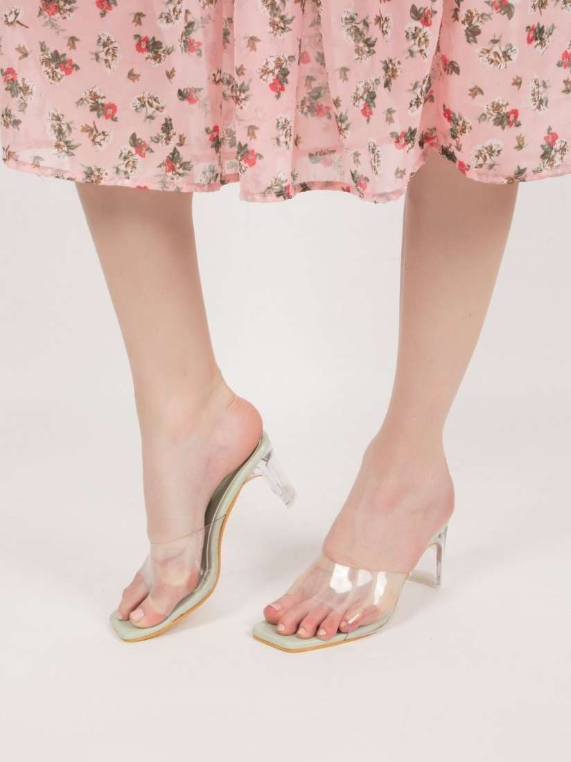 Transparent heels myntra on sale