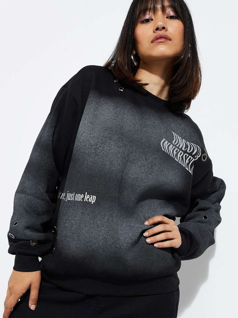 Buy max URB N Women Oversized Printed Sweatshirt Sweatshirts for Women 31004724 Myntra