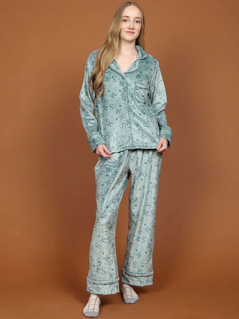 Buy MADAME M SECRET Women Typography Printed Night suit Night suits for Women 31018047 Myntra