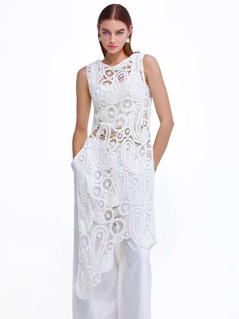 Buy COVER STORY Sheer Cotton Maxi Top Tops for Women 30992876 Myntra