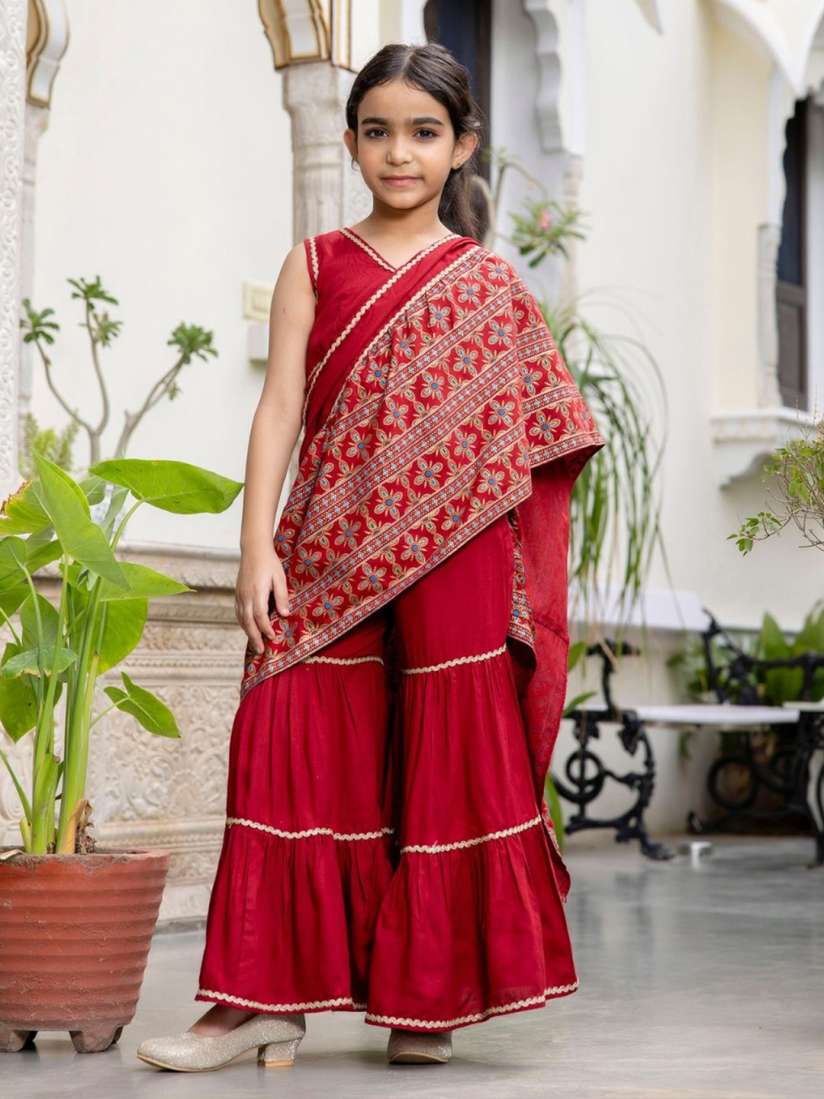 Palazzo saree myntra top