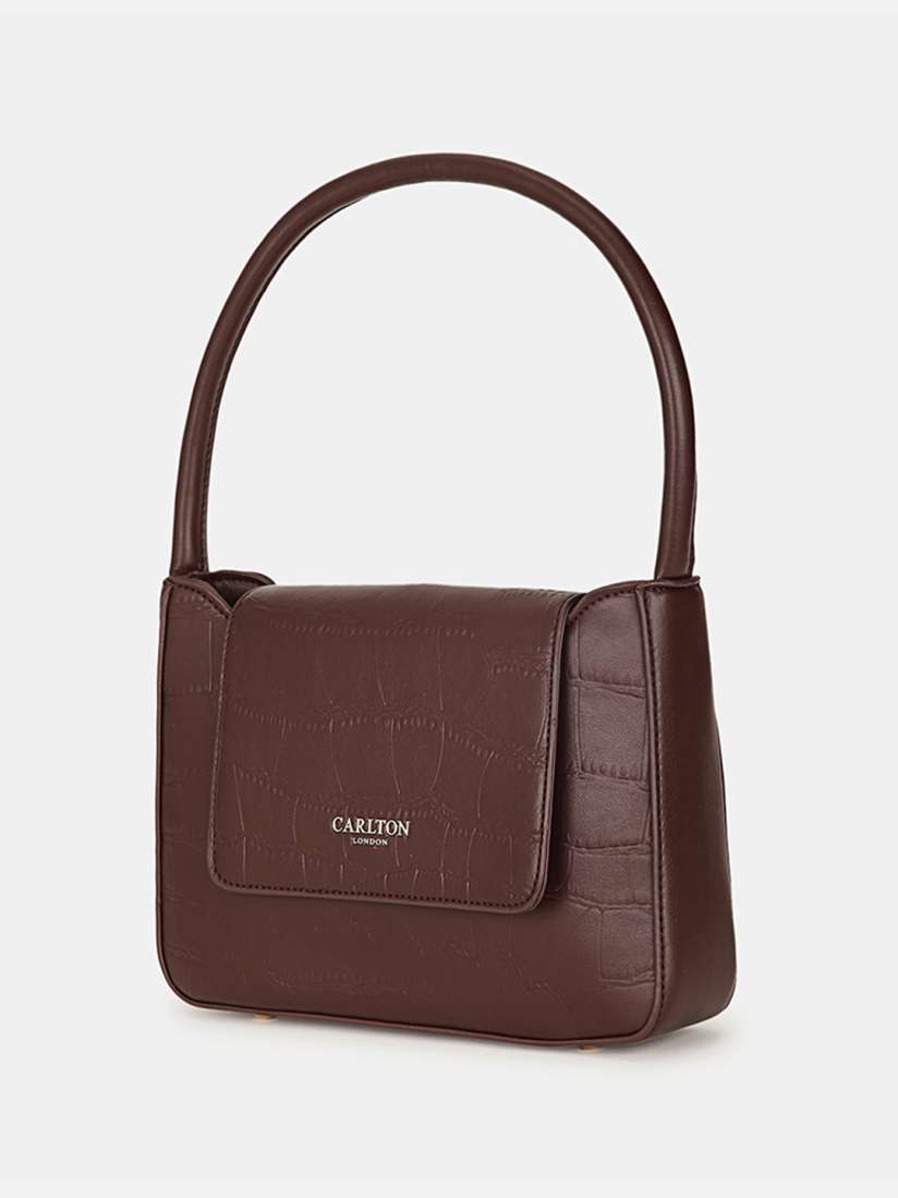 Buy Carlton London Textured Structured Shoulder Bag Handbags for Women 30957969 Myntra