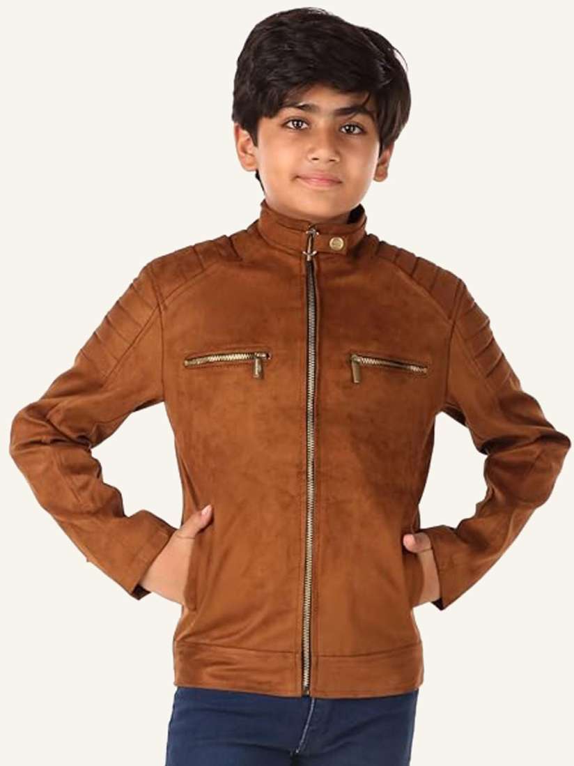 Buy Leather Retail Boys Suede Biker Jacket Jackets for Boys 31015983 Myntra