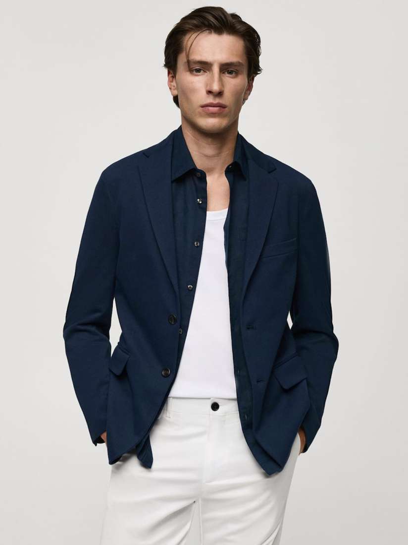 Buy MANGO MAN Structured Slim Fit Blazer Blazers for Men 30176217 Myntra
