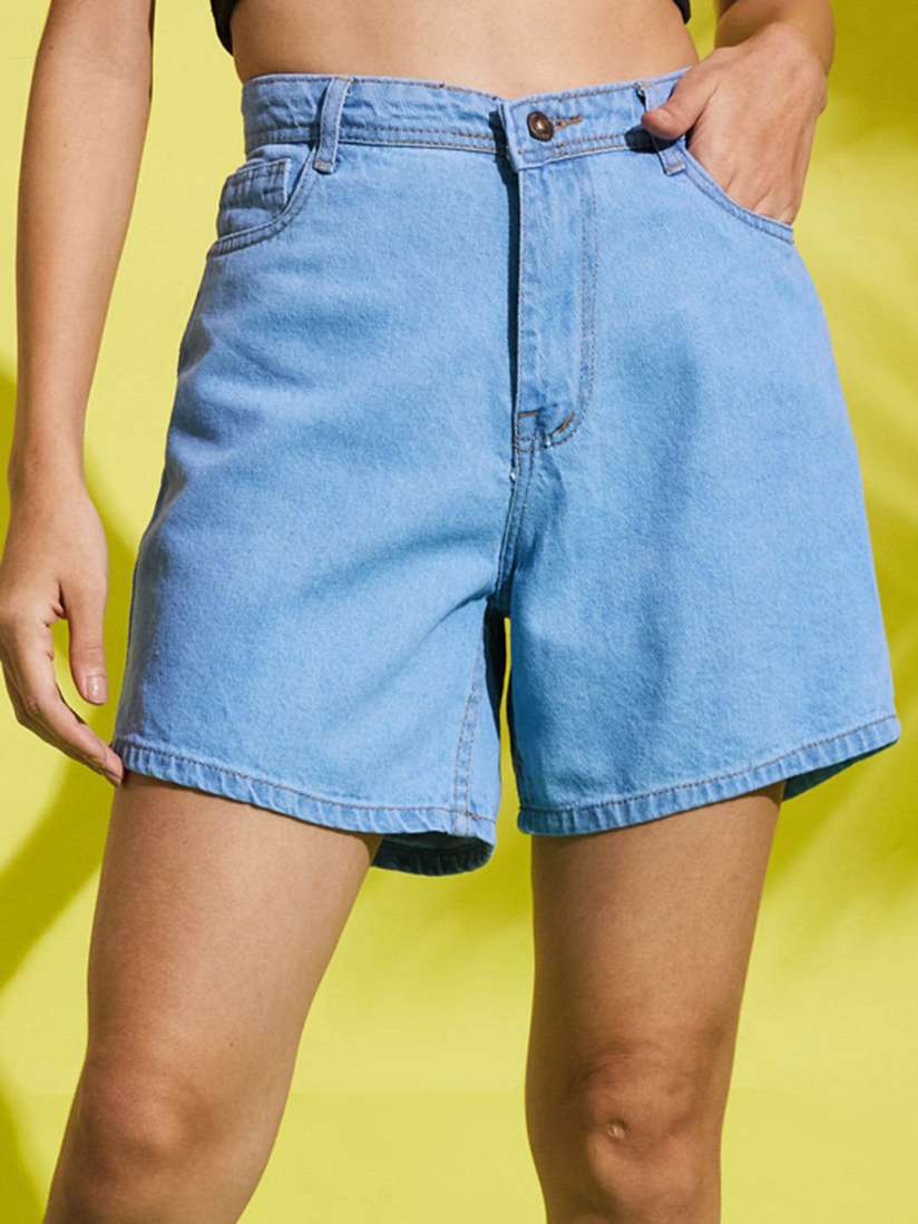Denim shorts myntra online